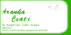 aranka csati business card