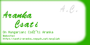 aranka csati business card